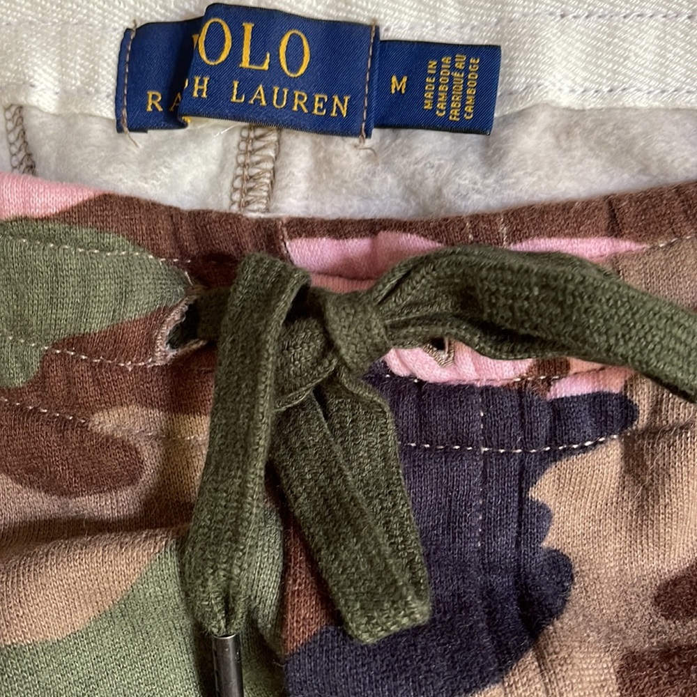 POLO Ralph Lauren 1992 jersey camo SHORTS, size M. Soft & comfortable. Pockets. - Picture 6 of 6